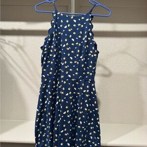 Navy Blue Floral Dress